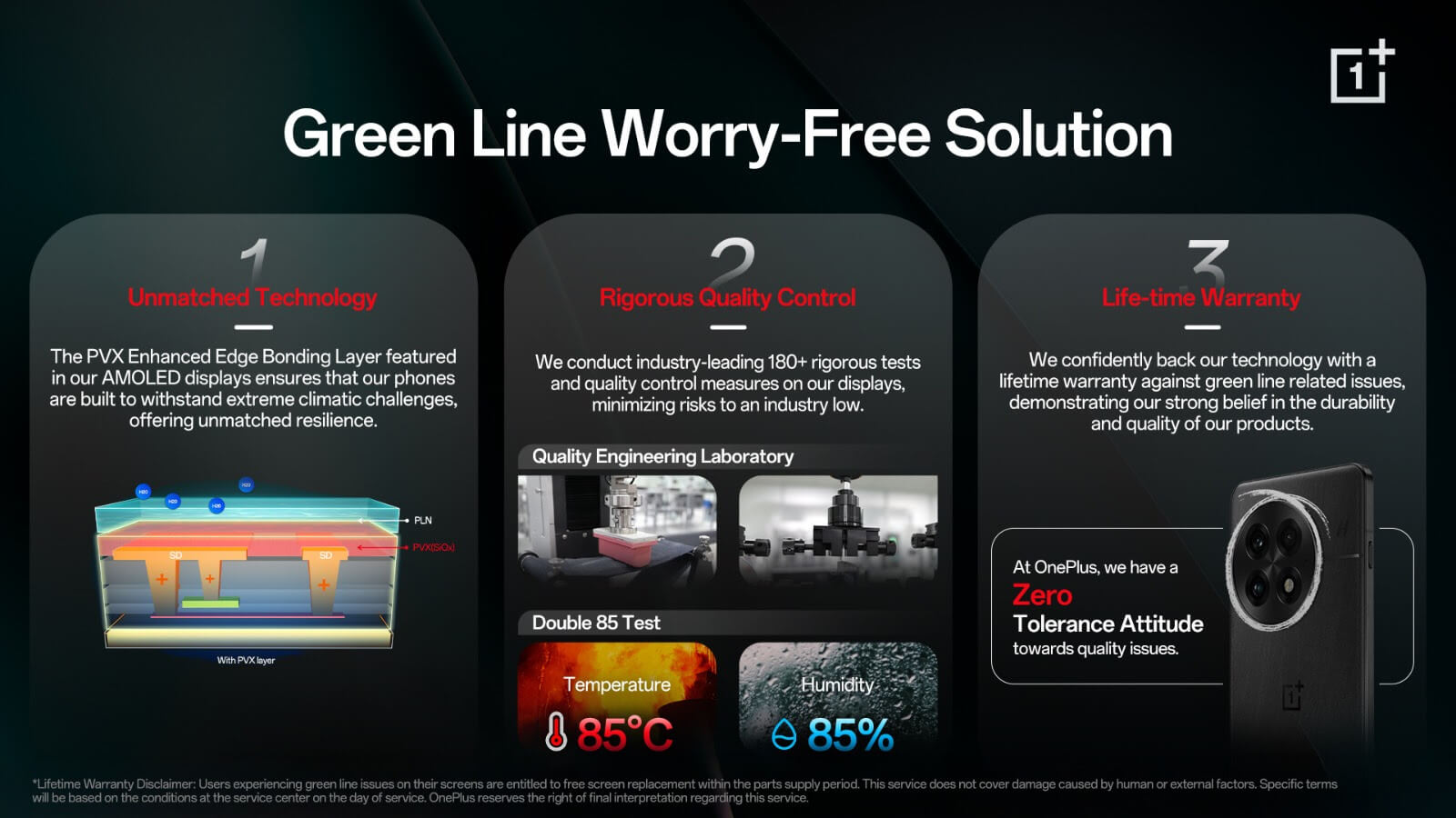 OnePlus program offers lifetime screen replacements for green line issue