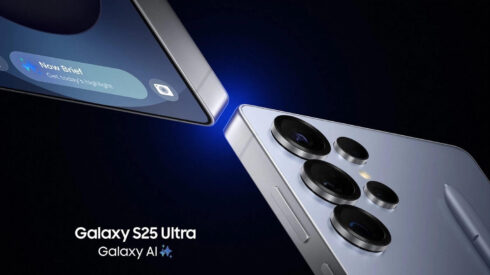 Galaxy S25 Ultra promo image highlighting design and One UI 7 AI features