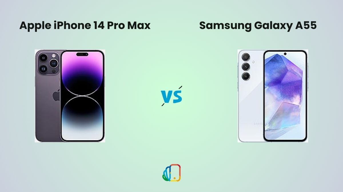 iPhone 14 Pro Max vs Samsung A55 comparison details