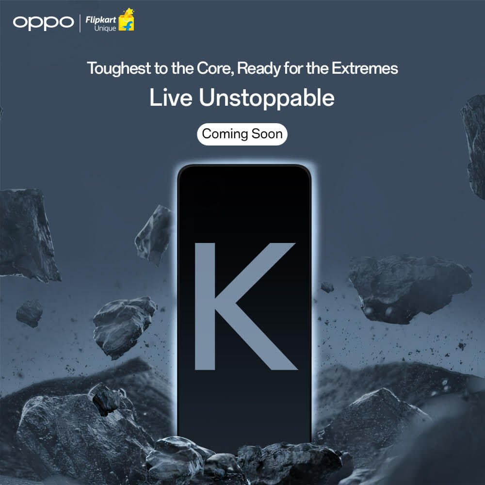 Oppo K13x teaser hints India launch with rugged design and big battery