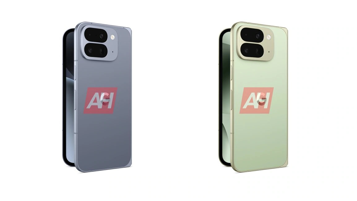 Pixel 10 Pro Fold leaked renders in Moonstone and Jade colors