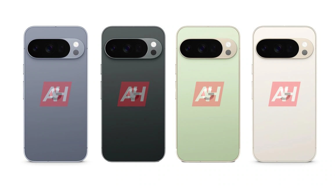 Pixel 10 Pro XL leaked renders in Moonstone, Obsidian, Jade, and Porcelain colors