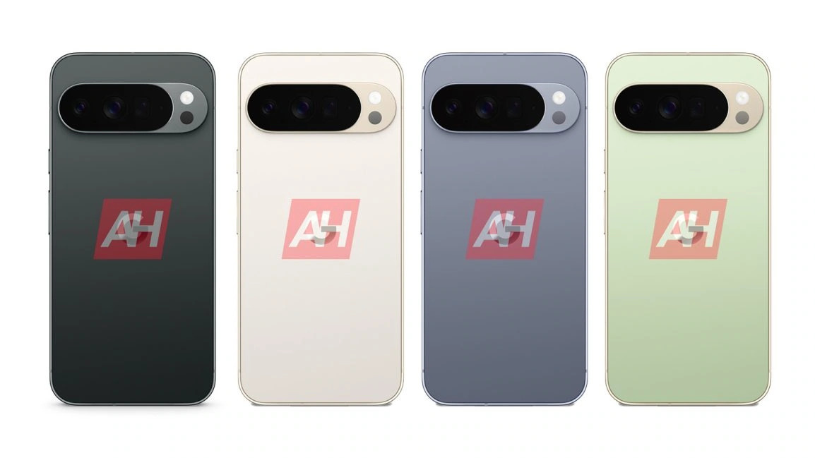 Pixel 10 Pro leaked renders in Moonstone, Obsidian, Jade, and Porcelain colors